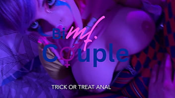 Trick or treat clown takes it in her ass