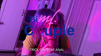 Trick or treat clown takes it in her ass