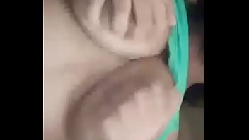 Self masturbating with tits