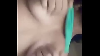 Self masturbating with tits