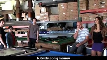 Tight teen fucks a man in front of the camera for cash 20