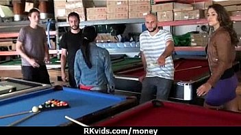 Tight teen fucks a man in front of the camera for cash 20