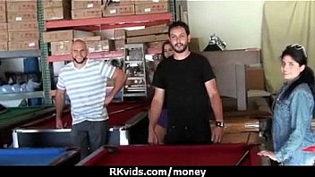 Tight teen fucks a man in front of the camera for cash 20