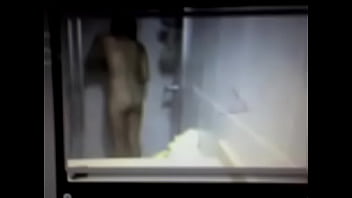 Teen girlfriend taking a shower for me