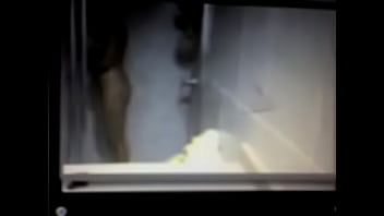 Teen girlfriend taking a shower for me