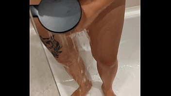 Seductive wife’s close shave tease & pussy reveal