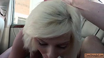 Beautiful blonde teen babe alessandra noir fucked in the car