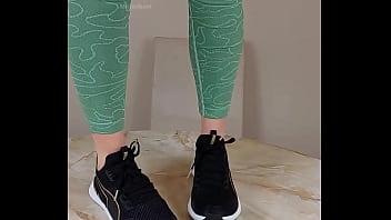 Sexy feet shoe try on