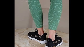 Sexy feet shoe try on