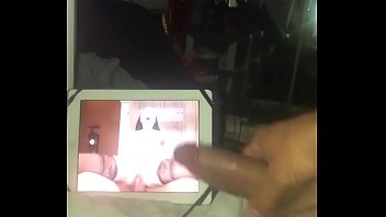 Stroking my smooth cock