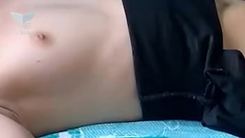 Married without a condom to a young man and another one giving his dick in her face