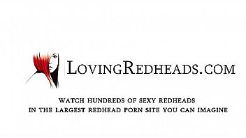 Cheerful redhead giving head