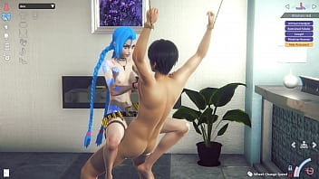 Jinx enjoyed a man and get fucked hard