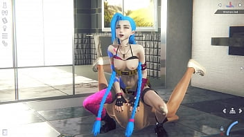 Jinx enjoyed a man and get fucked hard