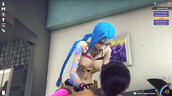 Jinx enjoyed a man and get fucked hard