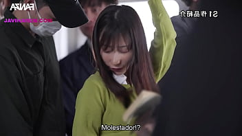 Gostosa peituda é comida no meio do trem e volta para gozar com legendas