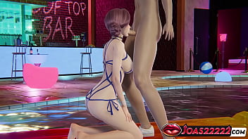 Swimming pool nakai yukino 3d hentai animation hands free blowjob service top titjob stimulation face cumshot from handjob in honey select 2