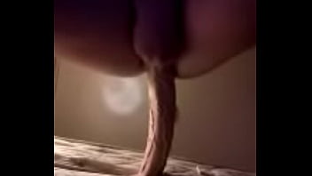 Playing with my 14" dildo