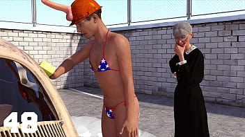 Being a dik #47 a very hot car wash