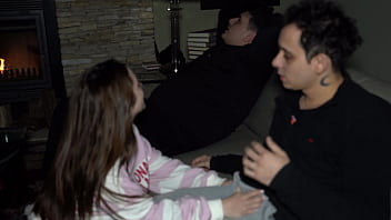 Luchiibb fucks her boyfriend's best friend next to the fat cuckold creampie knock knock club