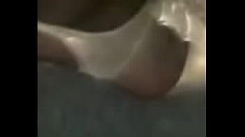 Sexy feet in black stocking gold highheels2