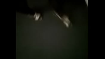 Sexy feet in black stocking gold highheels2