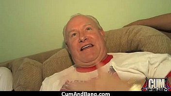 Ebony chick fucked hard in group sex action 17