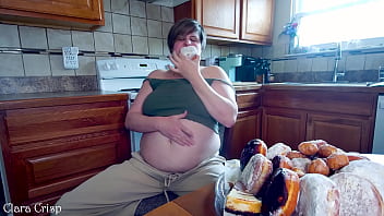 Stuffing myself full of donuts until i explode clara crisp gorges pastries until she pops eating to burst