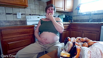 Stuffing myself full of donuts until i explode clara crisp gorges pastries until she pops eating to burst