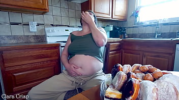 Stuffing myself full of donuts until i explode clara crisp gorges pastries until she pops eating to burst