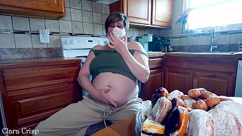 Stuffing myself full of donuts until i explode clara crisp gorges pastries until she pops eating to burst