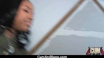 Ebony fucked by a group of white dicks in gangbang 20