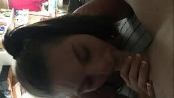 Sucking her fat dick dry