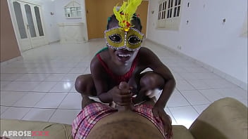 Busty ebony beauty got her big tits bouncing while riding my cock