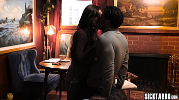 Petite babe swallowed big dick and enjoyed hot pussy fucking one last time