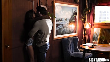 Petite babe swallowed big dick and enjoyed hot pussy fucking one last time