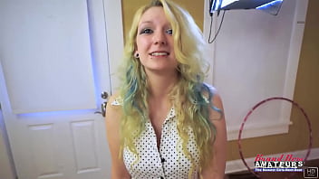 Lovely blonde cutie chelsie r masturbates to get pounded and a cum facial