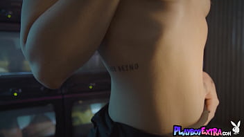 Hot cougar blondie reveals us her sexy tattoos and trimmed pussy