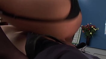 Romana breaks out the big tits as she fucks the boss and gets creamed