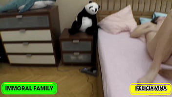 Phat ass felicia gets spitroasted & sperm drenched by dan and matt