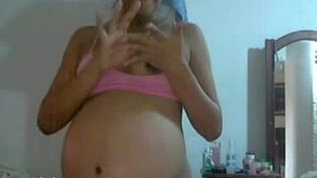 Preggy play on webcam new