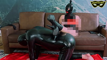 Fucked with frozen piss dildo in mouth and ass