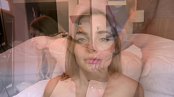 Ukrainian blonde covered in sperm in casting