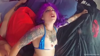 Cute tattooed amateur makes a homemade porno