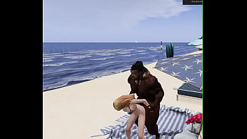 Black football player beach fuck