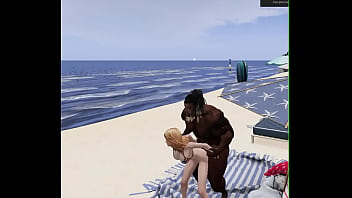 Black football player beach fuck