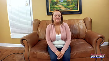 Busty ginger hottie stolid stacy rubs her tits and gets her pussy pounded