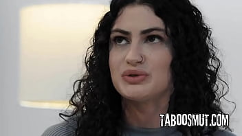 Inked teen seduces and fuck with her stepdad's business partner