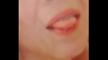 Tauntilizing sexy lips licking