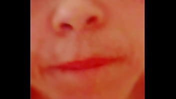 Tauntilizing sexy lips licking